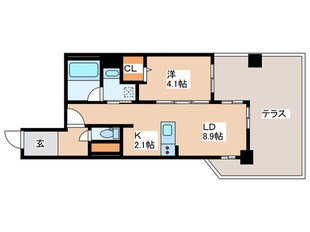 S-RESIDENCE近代美術館前の物件間取画像